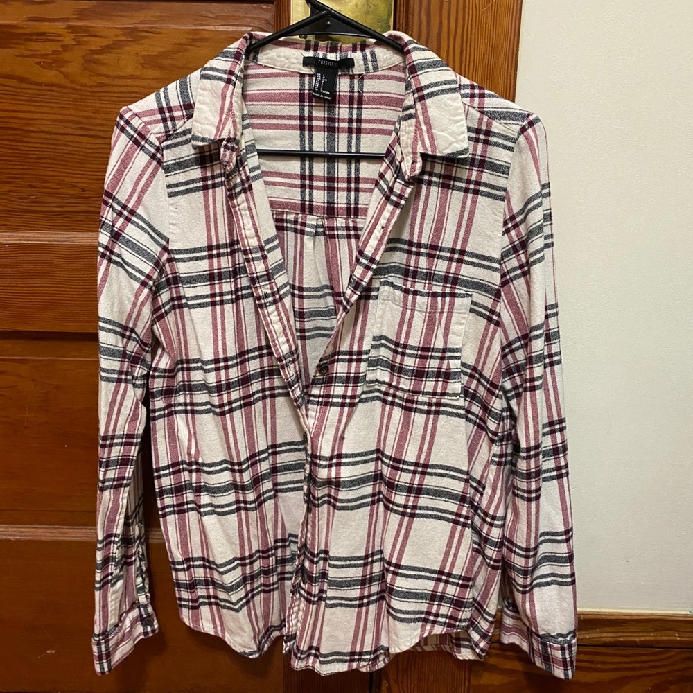 White plaid shirt
